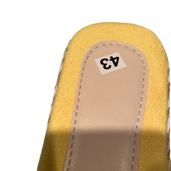 Yellow Bow Knot Slip-On Espadrille Platform Sandals Slippers Women's US 11/ EU 4 - Picture 6 of 11